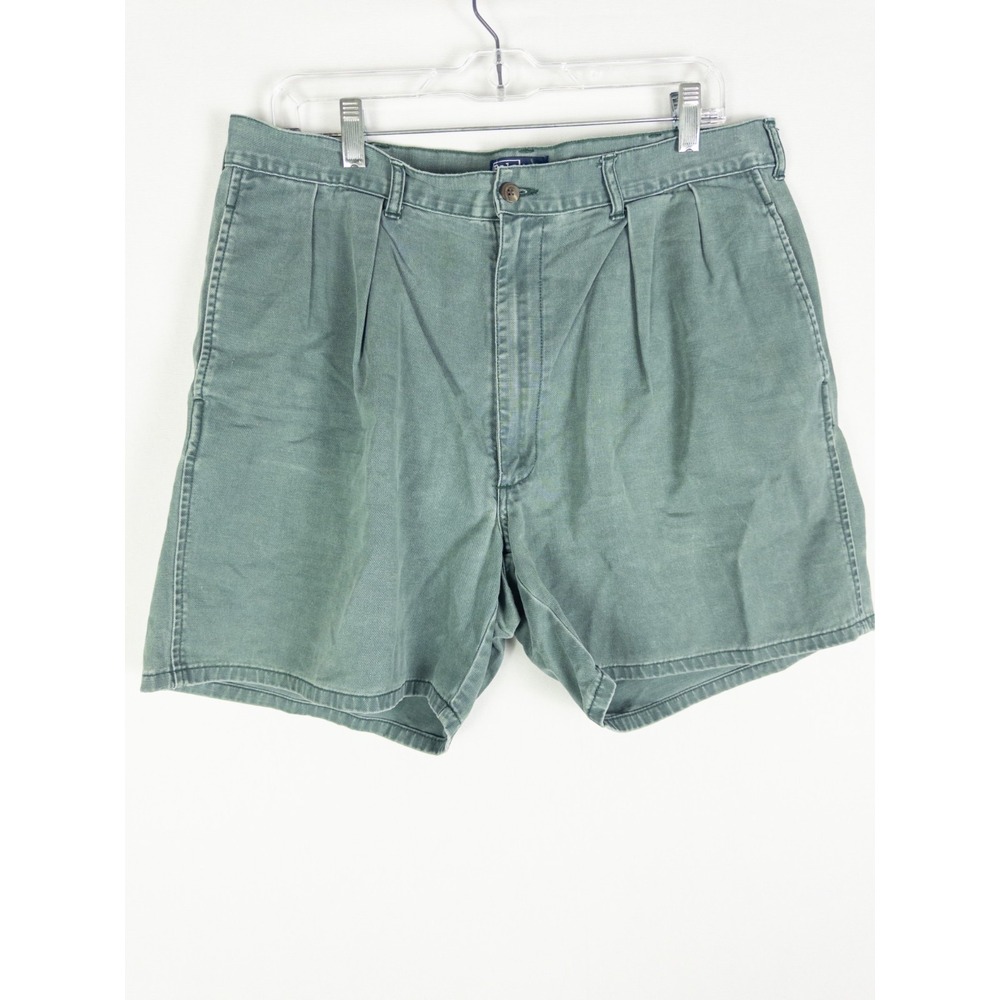 Polo Ralph Lauren Tyler Shorts Mens 36 Green Pleated Chino Vintage 90s Cotton